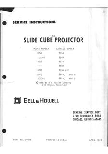 Bell and Howell Cubemaster manual. Camera Instructions.
